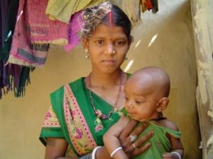 Child bride and her baby